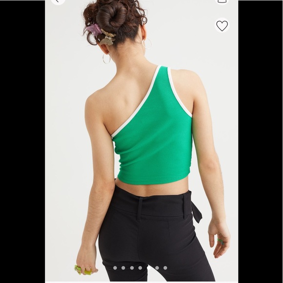 H&M Ribbed One-shoulder Top - Picture 2 of 7
